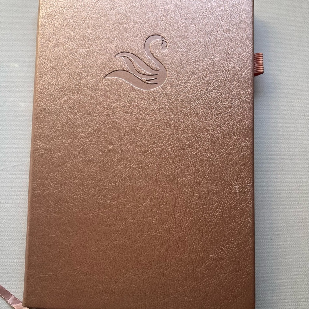 Rose Gold Swan Embossed Planner - Home Office Organizer